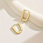 Elegantes Pendientes de Aro con Forma Geométrica