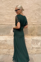 Luisa | Elegante Vestido Largo de Fiesta con Cuello en V