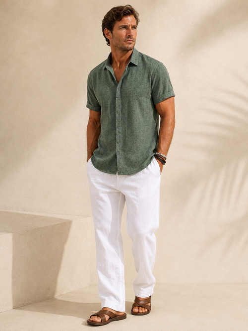 Adrian | Camisa Clásica de Lino