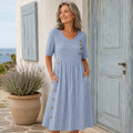 Laura | Vestido Midi a Rayas