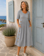 Laura | Vestido Midi a Rayas