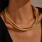 Collar Vintage Dorado de Varias Vueltas