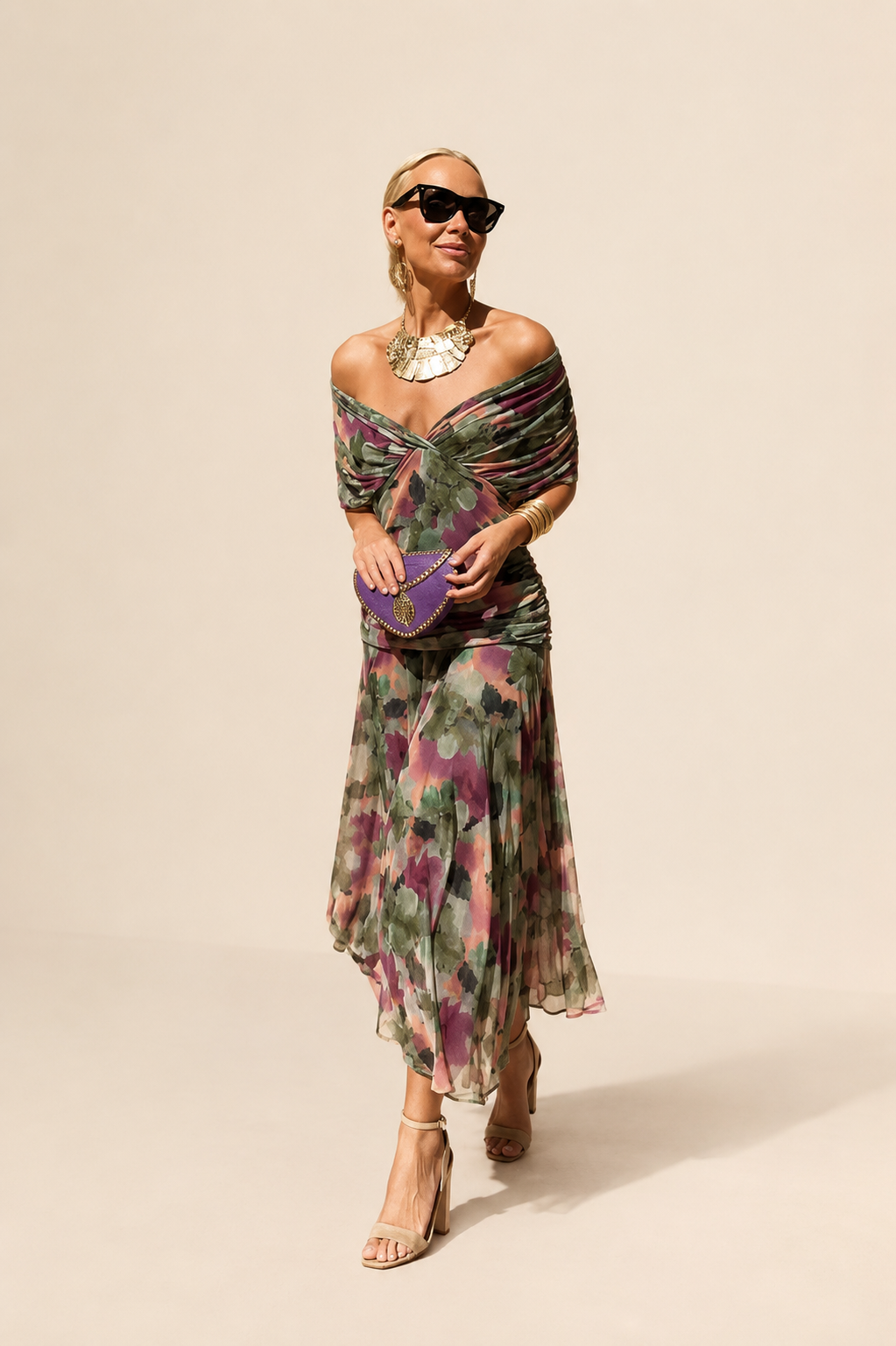 Luisa | Elegante Vestido Largo de Fiesta con Cuello en V