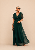 Luisa | Elegante Vestido Largo de Fiesta con Cuello en V