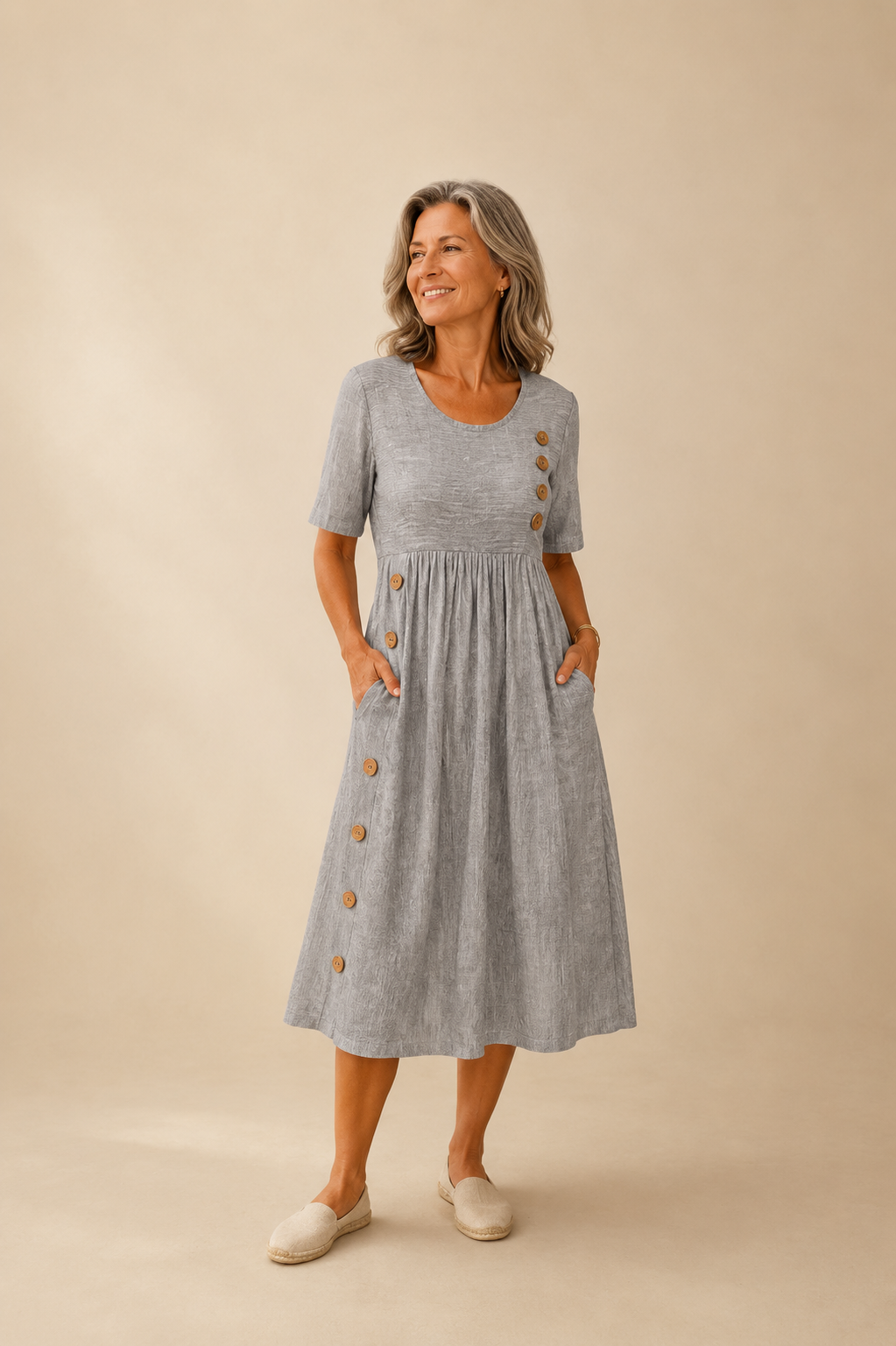 Laura | Vestido Midi a Rayas