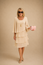 Marta | Elegante Vestido Midi con Volantes
