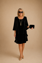 Marta | Elegante Vestido Midi con Volantes