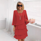 Marta | Elegante Vestido Midi con Volantes