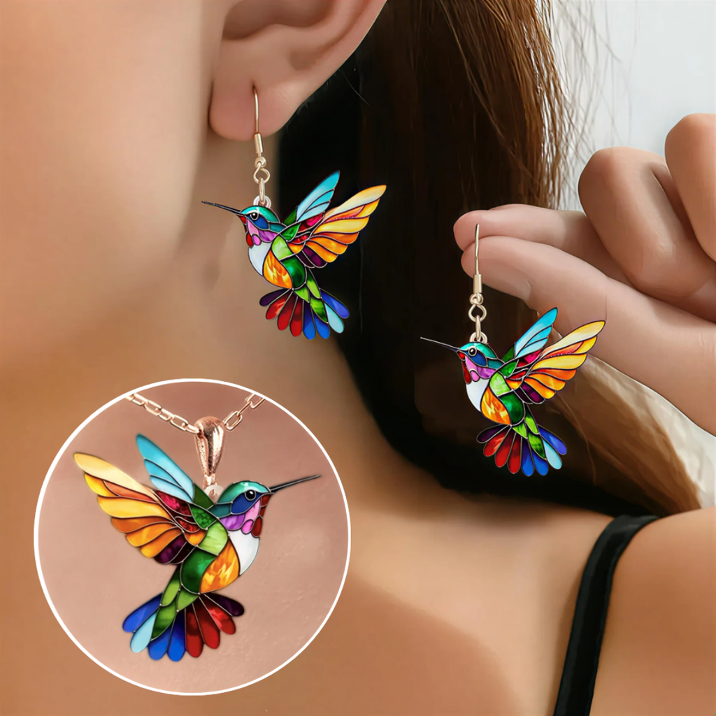 Mara | Pendientes Colibrí & Collar