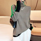 Celia | Jersey de Cuello Alto con Detalles en Contraste