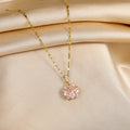 Collar Romántico «Sakura rosa» de Acero Inoxidable