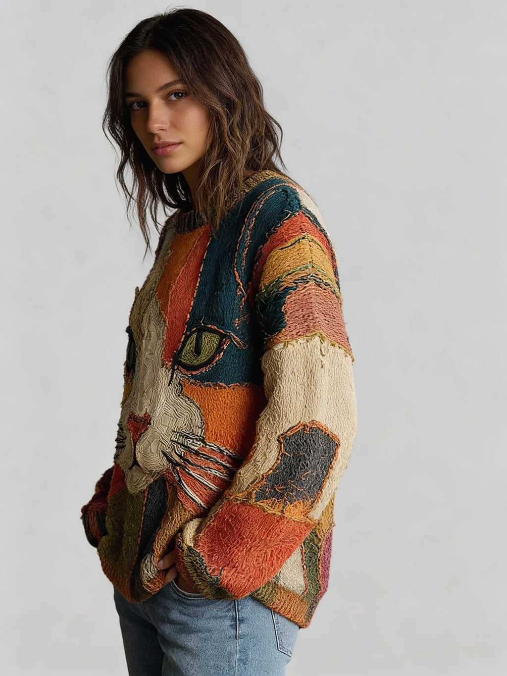 Zaira | Jerséy artístico con gato