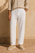 Pantalones Rectos de Lino