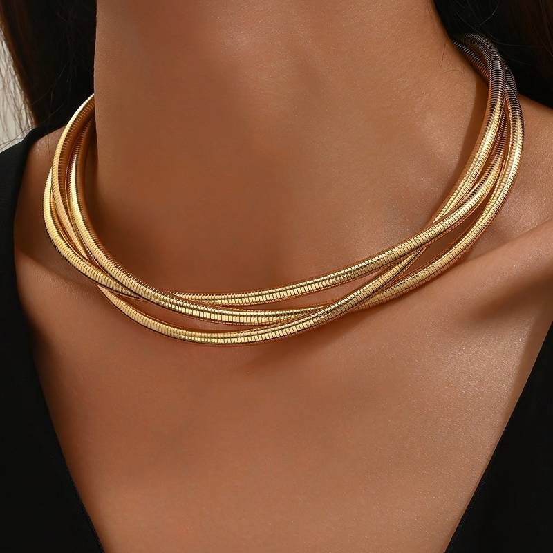 Collar Vintage Dorado de Varias Vueltas