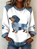 Blanca | Camiseta manga larga pet denim